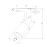 Slim Magnetic Трековый светильник с инновационной антибликовой решеткой 13W 4000K Kars черный 85524/01