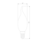 Светодиодная лампа "Свеча на ветру" CA37 8W 4200K E14 BLE1432