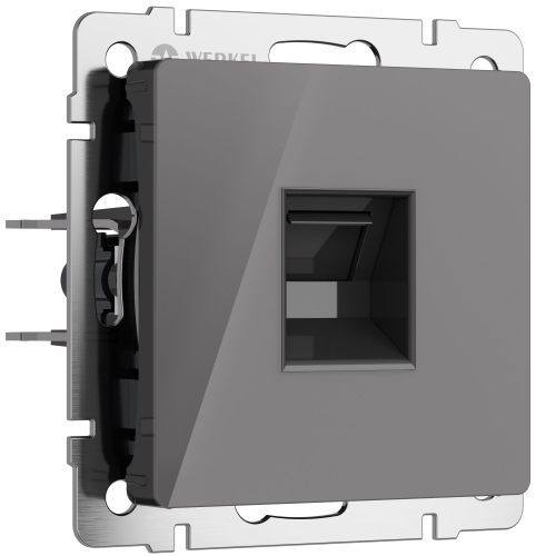 Купить Розетка Ethernet RJ-45 (графит акрил) W1181044