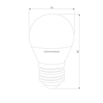 Светодиодная лампа G45 7W 6500K E27 Mini Classic  LED 7W 6500K E27 матовое стекло
