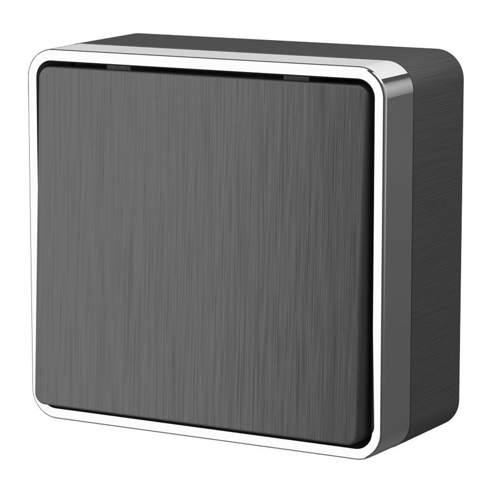 Выключатель одноклавишный Gallant графит рифленый W5010004