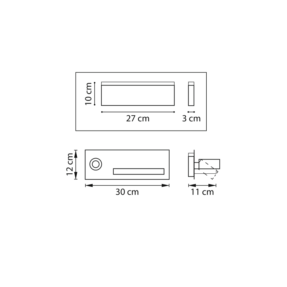 808556 Бра MURO 4,5W+3W LED 360LM+240LM БЕЛЫЙ 3000K
