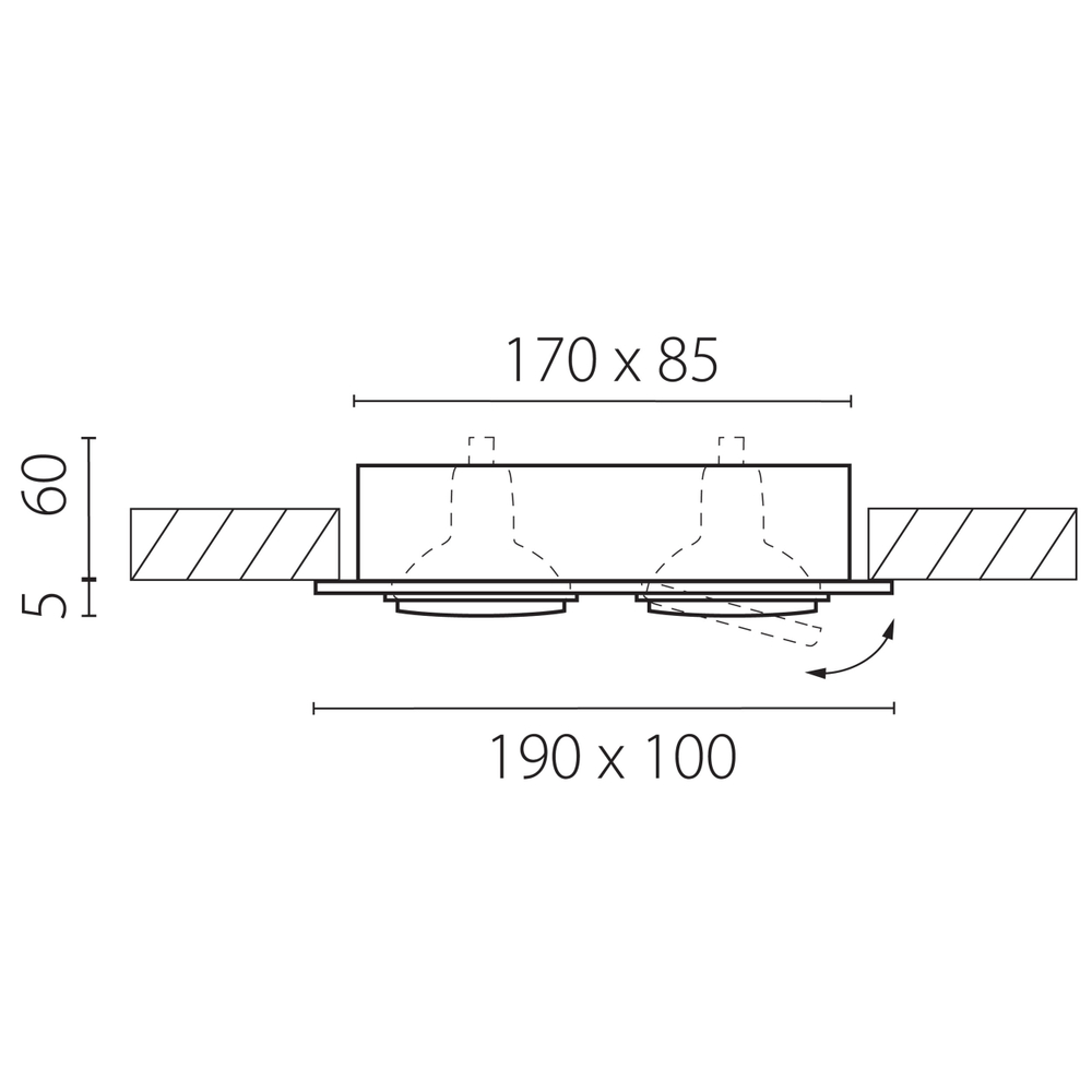 011612 Светильник SINGO X2 MR16/HP16 БЕЛЫЙ