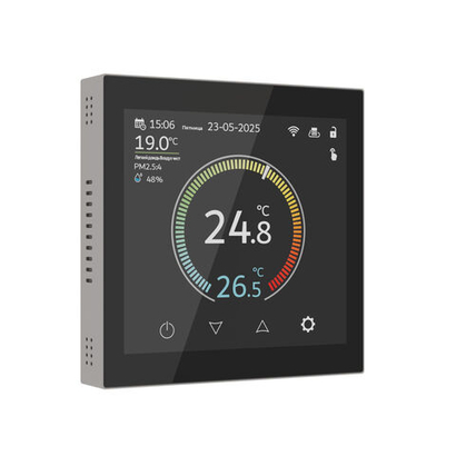 Умный сенсорный терморегулятор Werkel Wi-Fi 3500W IP20 W1851104 дымчатый