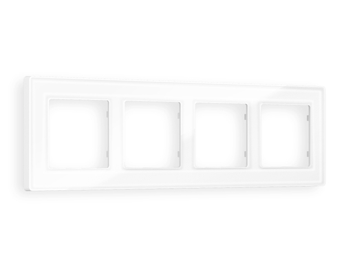 Купить AF580104 Рамка ALFA Arctic (Белый Стекло органическое) 4-ая