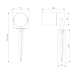 Грунтовый светильник Elektrostandard Landscape GU10 IP65 35146/S графит