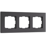 Рамка из стекла на 3 поста Senso черный soft-touch W0033108