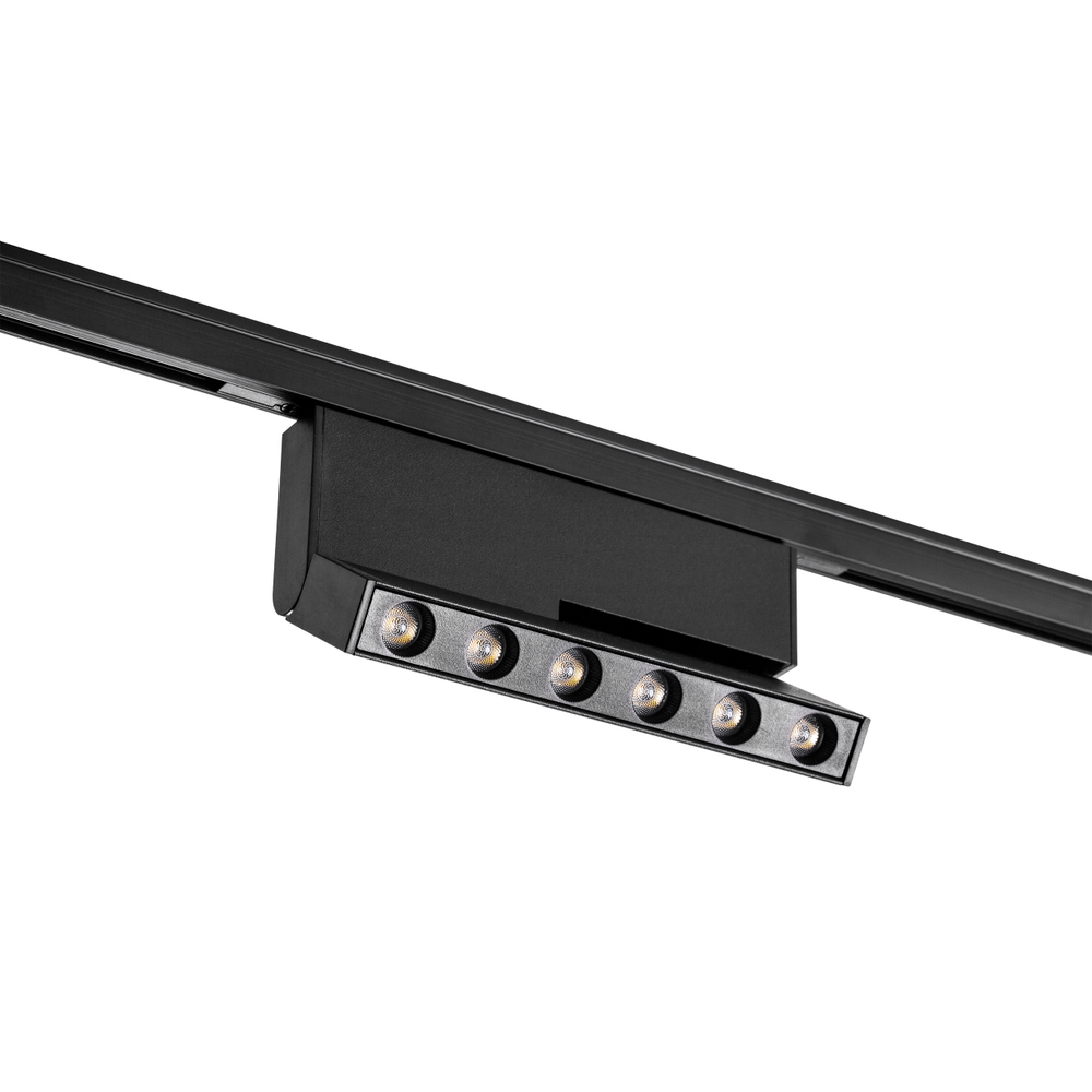 206937 Светильник линейный поворотный 24V д/трека LINEA LED 6W 500LM 30G ЧЕРНЫЙ 3000K