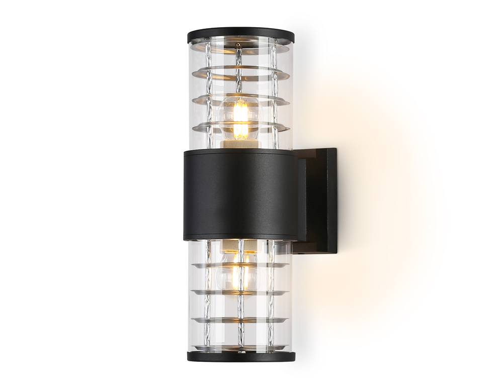 ST2525/2 BK/CL черный/прозрачный IP54 E27/2 max 40W 305*110*155