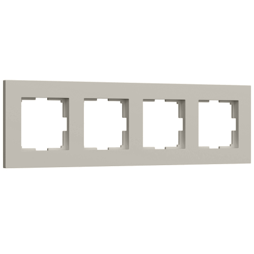 Купить W0042917/ Рамка на 4 поста Slab (дымчатый софт) W0042917