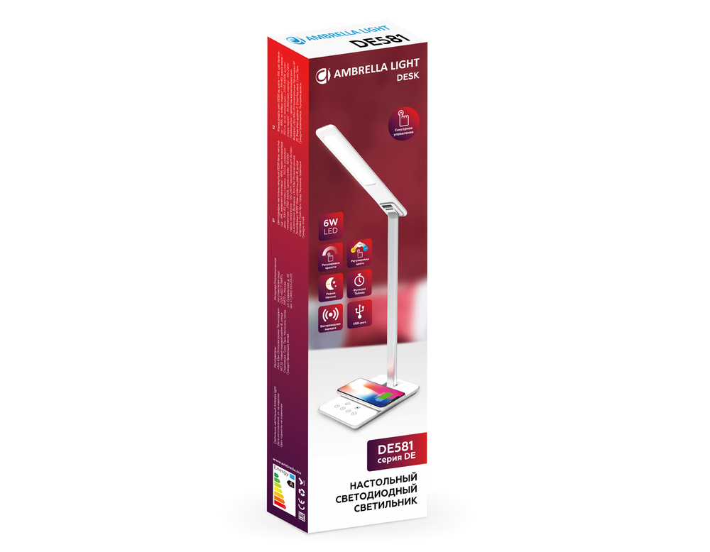DE581 WH белый LED 2700-6400K 6W