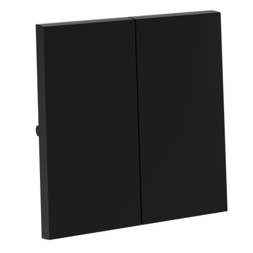 Купить Клавиши для выключателя/переключателя двухклавишного, S70 (черный матовый)