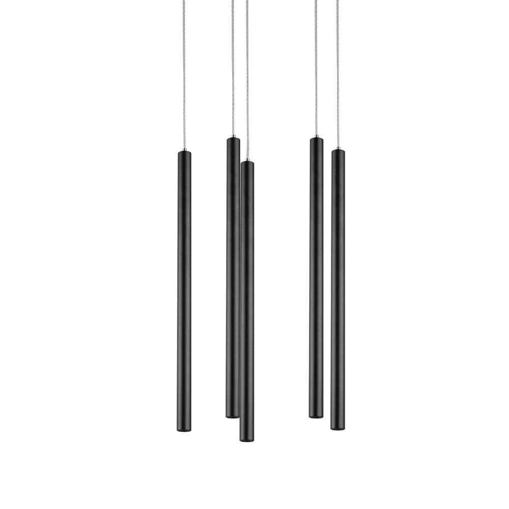 L5T747237 Люстра TUBO LED 25W 1500LM 25G ЧЕРНЫЙ 3000K (574727+ 747237 (5шт)