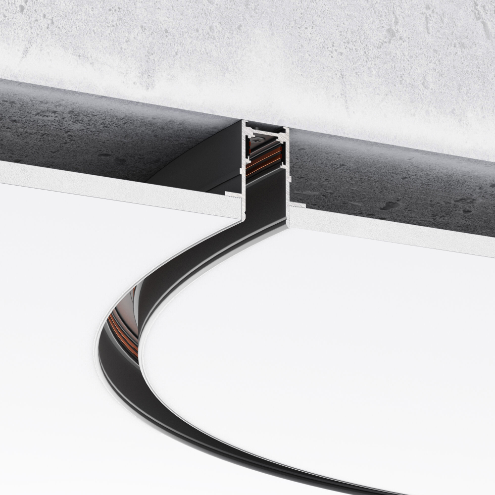 Slim Magnetic Встраиваемый радиусный шинопровод черный ⌀ 800мм 85158/00 85158/00