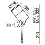 Ландшафтный светильник Outdoor O050FL-L15GF3K