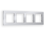AF550104 Рамка ALFA Platos (Серебро Металл шлифованный) 4-ая