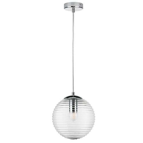 Купить 804001 Подвес DISSIMO 1х40W E27 ХРОМ/ПРОЗРАЧНЫЙ