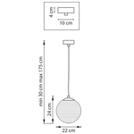 804101 Подвес DISSIMO 1х40W E27 ХРОМ/БЕЛЫЙ