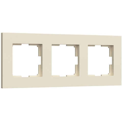 Купить Рамка из поликарбоната на 3 поста Slab айвори софт W0032962