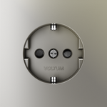 Розетка встраиваемая VOLTUM S70 с заземлением и защитными шторками, 16А, (шелк)