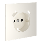 Накладка для розетки с заземлением и защитными шторками, с USB A+C, S70 (хлопок)