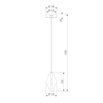 Подвесной светодиодный светильник со стеклянным плафоном 304054 LED латунь