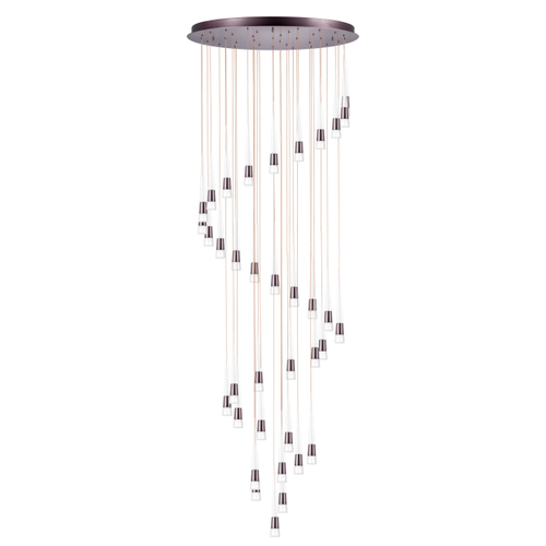 Купить 757361 Люстра CONE LED 180W 9000LM КОФЕЙНЫЙ/БЕЛЫЙ/ПРОЗРАЧНЫЙ 3000K