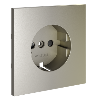 Накладка для розетки с заземлением и защитными шторками, S70 (шелк)