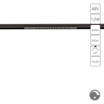 Магнитный трековый светильник Arte Lamp OPTIMA 0.1-10V A7476PL-1BK