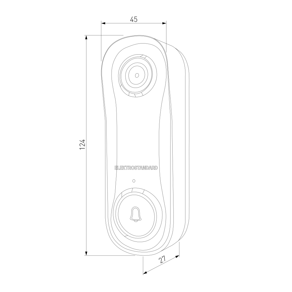 Умный видеозвонок Elektrostandard Wi-Fi IP54 76106/00 черный