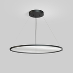 Подвесной светильник горизонтальный VEIL, 80 Вт, ?1000?В1500 мм, LED 2700-6000K, IP20, пульт Д/У (в комплекте), черный, алюминий, акрил