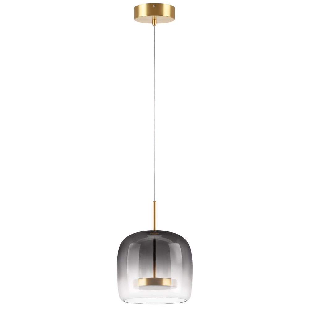 804018 Люстра CUPOLA LED 1х18W 900LM ЗОЛОТО/ДЫМЧАТЫЙ 3000K