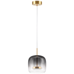804018 Люстра CUPOLA LED 1х18W 900LM ЗОЛОТО/ДЫМЧАТЫЙ 3000K