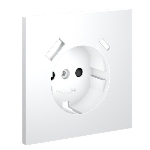Купить Накладка для розетки с заземлением и защитными шторками, с USB A+C, S70 (белый матовый)