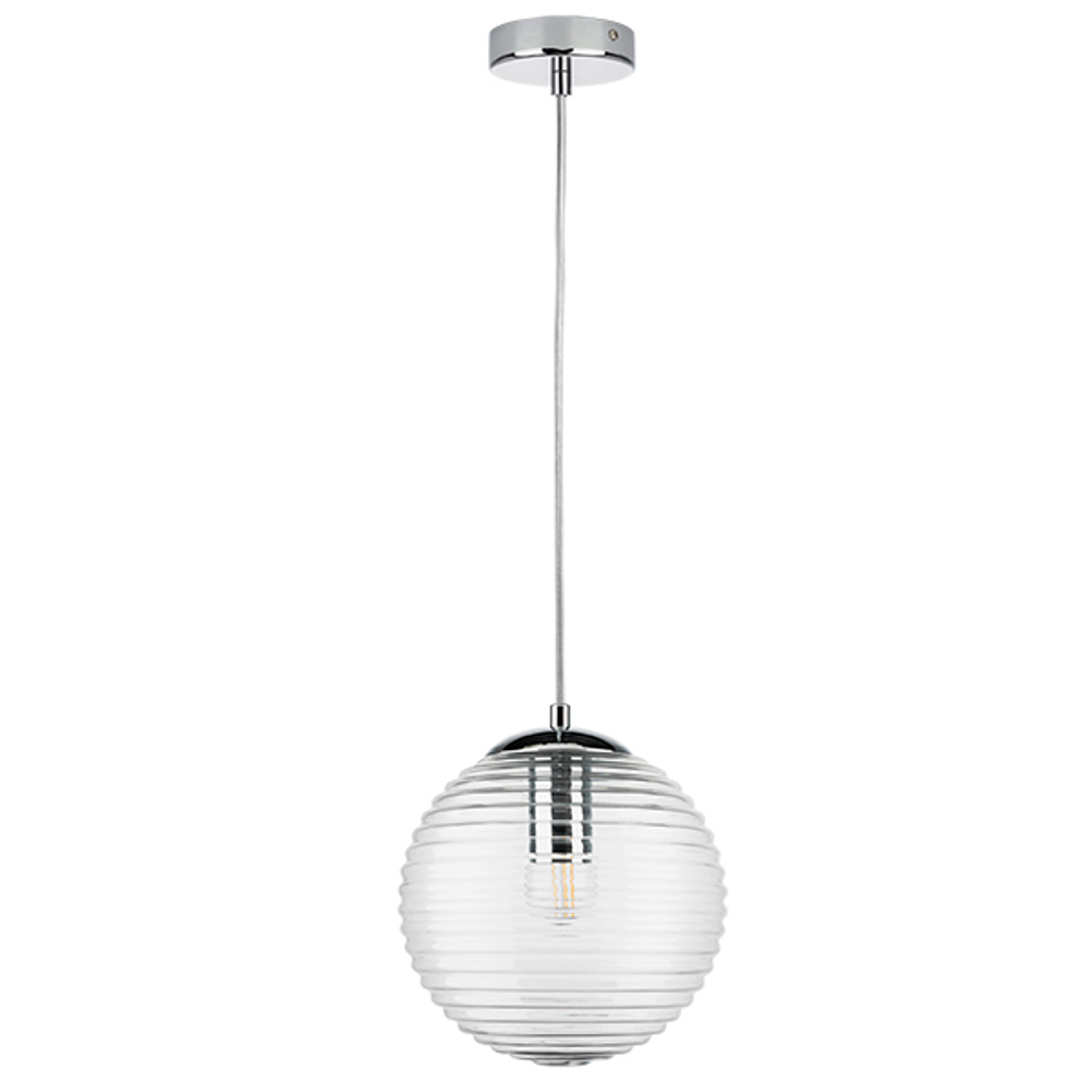 804001 Подвес DISSIMO 1х40W E27 ХРОМ/ПРОЗРАЧНЫЙ