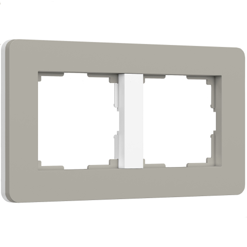 Купить Рамка из поликарбоната на 2 поста Split дымчатый/белый, soft-touch W0023067
