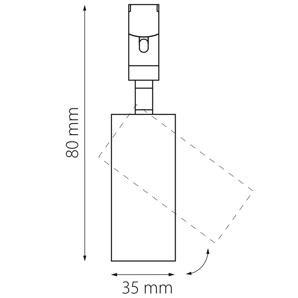207137 Светильник 48V д/1-фазн трека DUE LED 7W 375LM 15G ЧЕРНЫЙ 3000K IP20