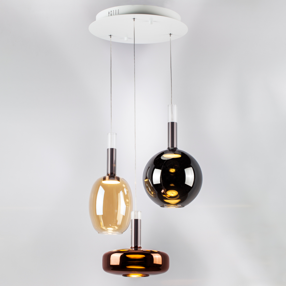 792139 Люстра DISCO 3x6W LED 600LM 120G БЕЛЫЙ/МУЛЬТИКОЛОР 3000К