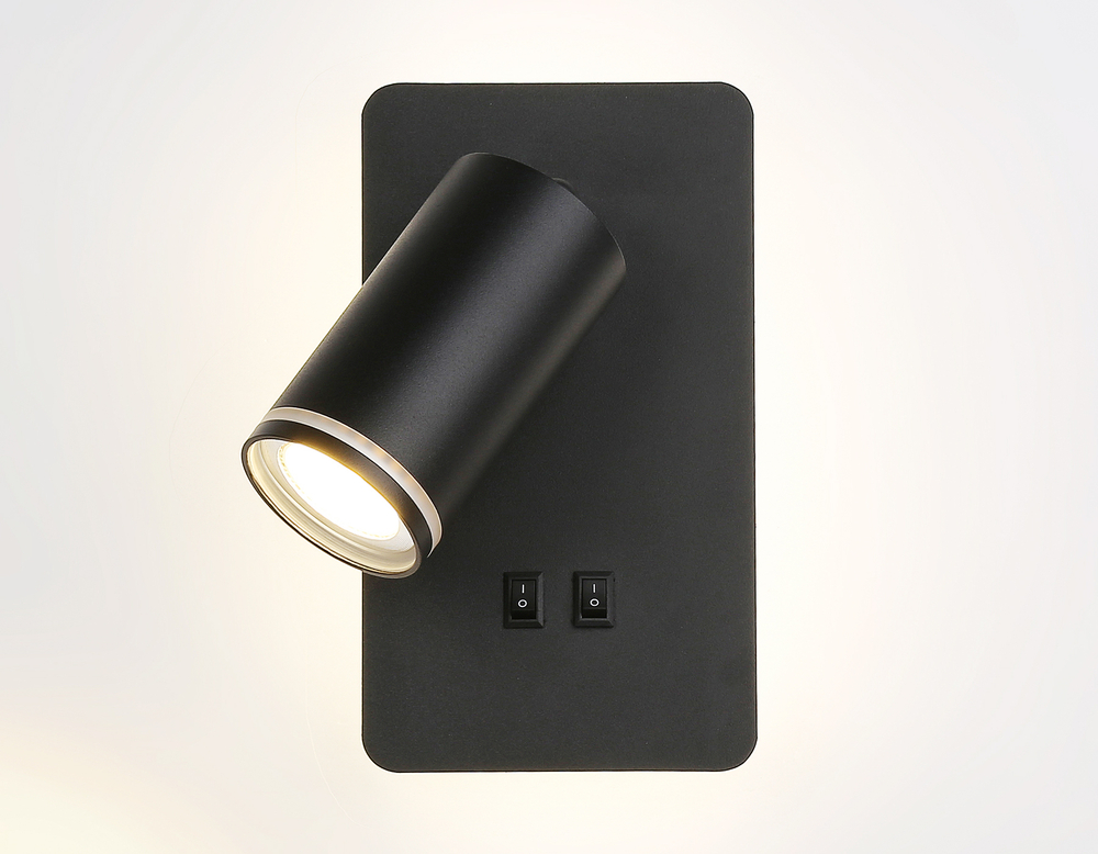 FW2466 BK черный GU10 max 12W+LED 4200K 9W 185*105*150