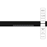 Магнитный трековый светильник Arte Lamp LINEA A4664PL-1BK