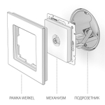 W1183006/ ТВ-розетка оконечная (серебряный) W1183006