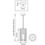 795324 Подвес CRISTALLO 1х40W G9 ХРОМ