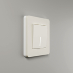 Рамка из поликарбоната на 1 пост Split айвори/белый, soft-touch W0013066