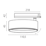 A5636TRIAC Светильник ALTA PRO для трековой системы Quattro с управлением TRIAC LED 30W 3510LM 36G БЕЛЫЙ 3000K с адаптером (215636 + 594056)