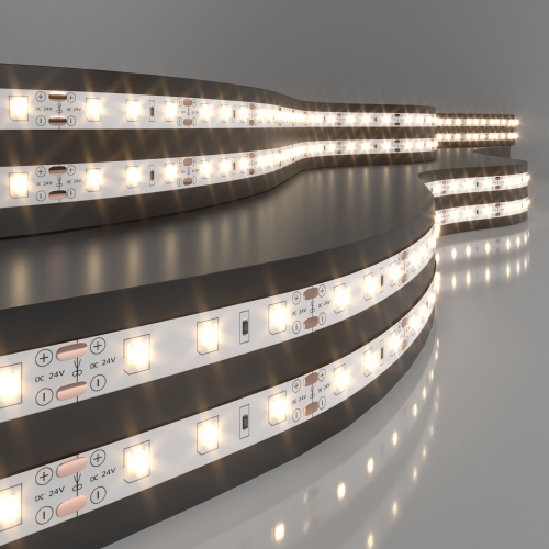 Купить Светодиодная лента 24 В 4,8 Вт/м 60 Led/м 2835 IP20, теплый белый 3300K, 5 м Лента светодиодная 24V 4,8W 60Led 2835 IP20 теплый белый, 5м