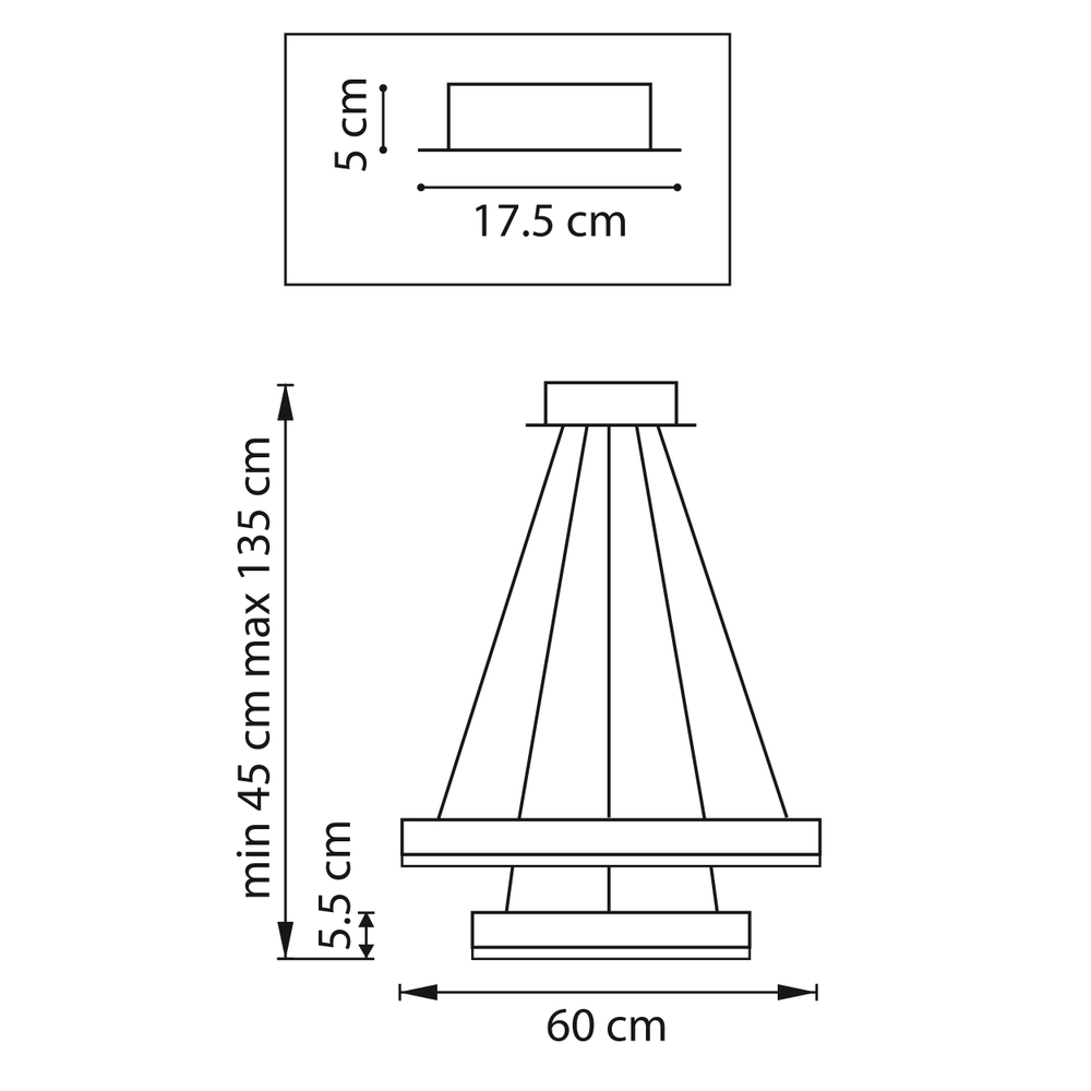 736422 Люстра ROTONDA 165W LED 7920LM 120G ЗОЛОТО 3000-6000K