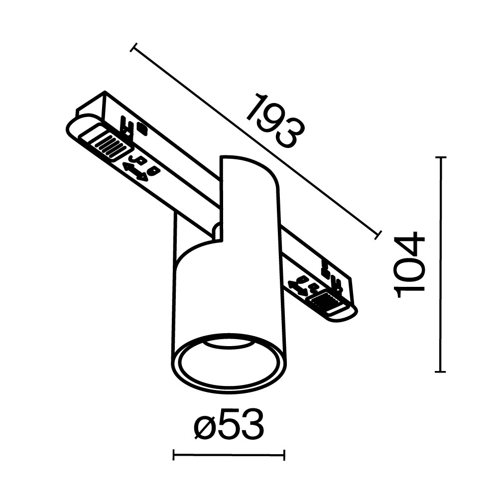 Трековый светильник Technical TR122-4-7W-DS-BS