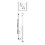 LT7474331 Люстра TUBO LED 5W 300LM 360G ЗОЛОТО 3000K (747433+574701)