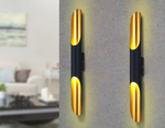 FW237/2 BK/GD черный/золото G9/2 max 40W 600*60*80  (лампы LED G9 7W 4200K в комплекте)