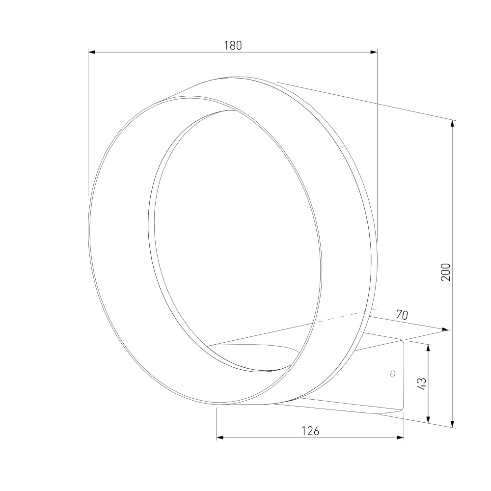 Уличный настенный светодиодный светильник Ring IP54 1710 TECHNO LED белый
